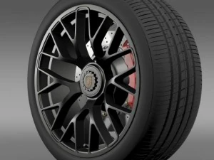 Koło porsche gts 2015 Model 3D