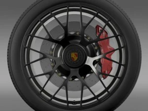 porsche gts 2015 wheel 3D Model