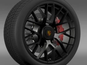 porsche gts 2015 wheel 3D Model