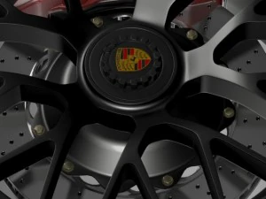 porsche gts 2015 wheel 3D Model