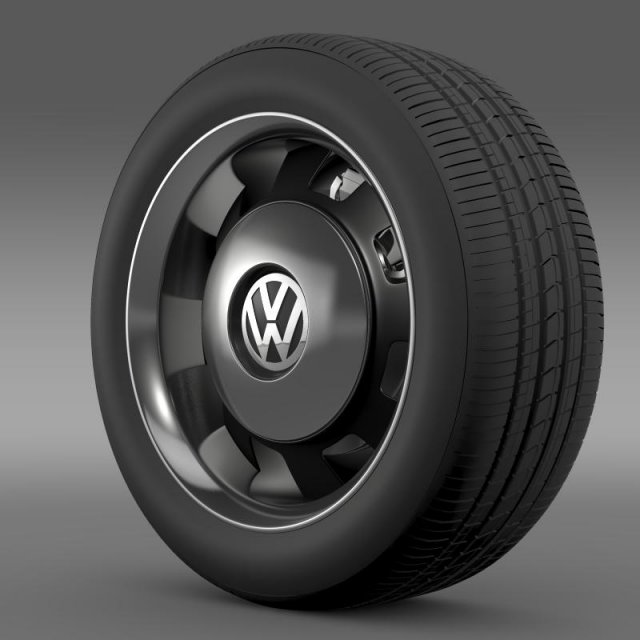 vw beetle classic wheel Model 3D .c4d .max .obj .3ds .fbx .stl .blend 