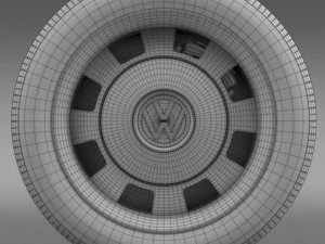 vw beetle classic wheel 3D Model