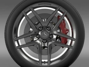 amg mercedes benz s 500  wheel 3D Model