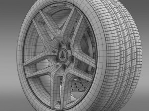 amg mercedes benz s 500  wheel 3D Модель