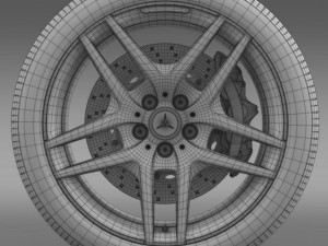 amg mercedes benz s 500  wheel 3D Модель