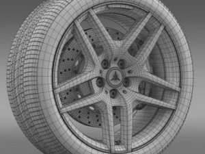 amg mercedes benz s 500  wheel 3D Model