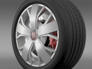fiat ducato van l2h2 wheel 3D Модель
