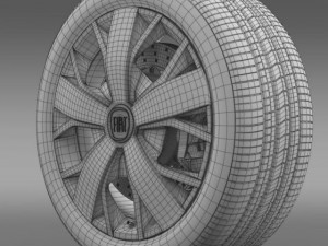 fiat ducato van l2h2 wheel 3D Модель