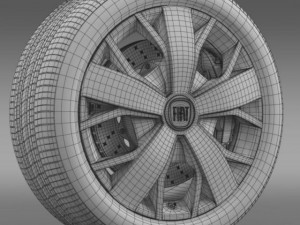 fiat ducato van l2h2 wheel 3D Модель
