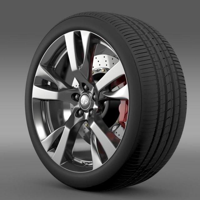infiniti q70 wheel Modello 3D .c4d .max .obj .3ds .fbx .stl .blend 
