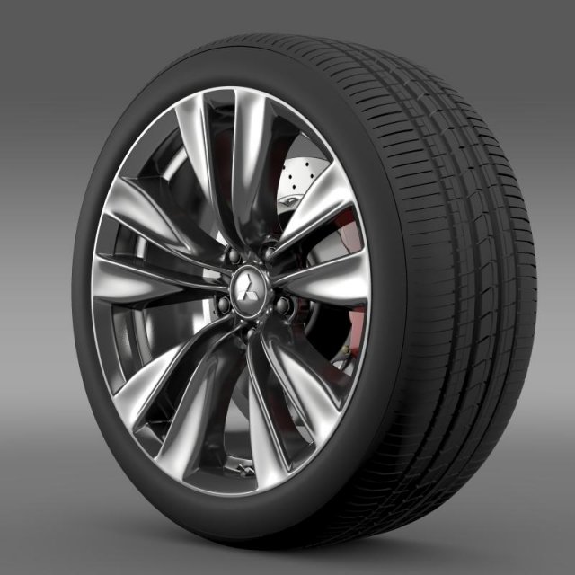 mitsubishi proudia wheel 3D Model .c4d .max .obj .3ds .fbx .stl .blend 