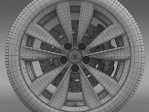 mitsubishi proudia wheel 3D Model