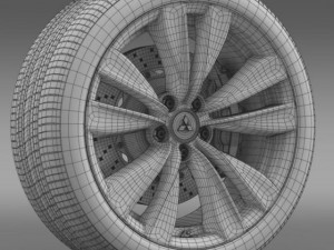 mitsubishi proudia wheel 3D Model