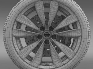 nissan fuga wheel 3D Model