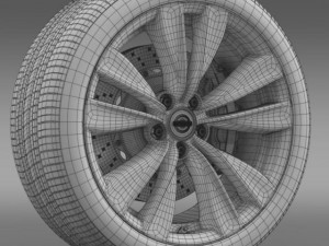 nissan fuga wheel 3D Model