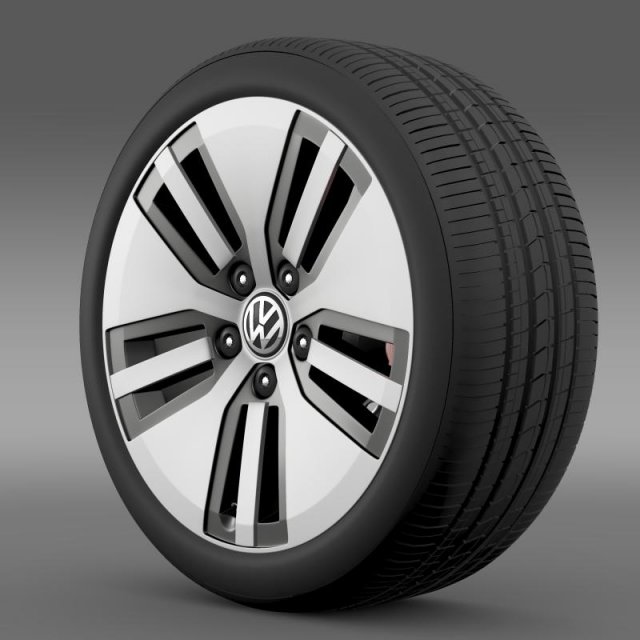 volkswagen e golf wheel 3D Model .c4d .max .obj .3ds .fbx .stl .blend 