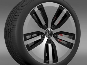 volkswagen e golf wheel 3D Model