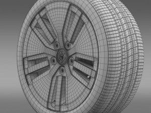 volkswagen e golf wheel 3D Model