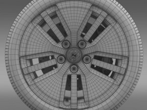 volkswagen e golf wheel 3D Model