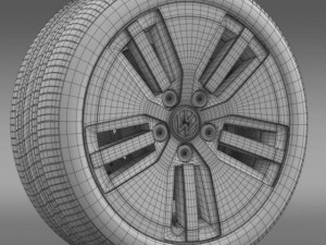 volkswagen e golf wheel 3D Model