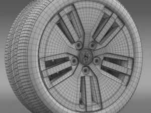 volkswagen e golf wheel 3D Model