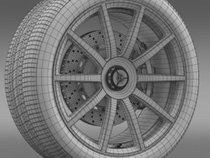 amg mercedes benz s 63 wheel Modelo 3D