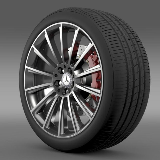 amg mercedes benz s 350 wheel 3D Model .c4d .max .obj .3ds .fbx .stl .blend 