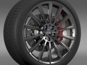 amg mercedes benz s 350 wheel 3D Model
