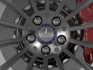 amg mercedes benz s 350 wheel 3D Model