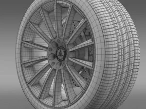 amg mercedes benz s 350 wheel 3D Model