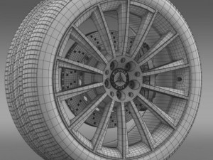 amg mercedes benz s 350 wheel 3D Model