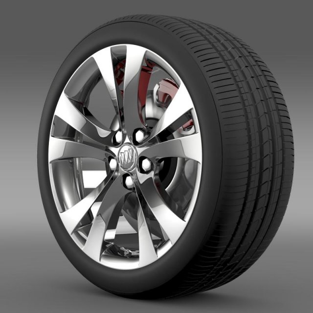 buick regal wheel 3D Модель .c4d .max .obj .3ds .fbx .stl .blend 