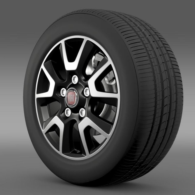 fiat ducato panorama wheel 3D Модель .c4d .max .obj .3ds .fbx .stl .blend 