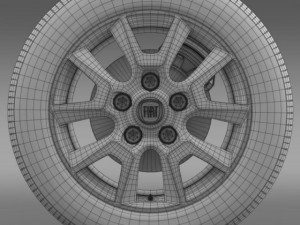 fiat ducato panorama wheel 3D Модель