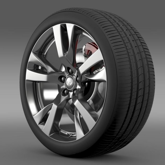 infiniti m wheel 3D Модель .c4d .max .obj .3ds .fbx .stl .blend 