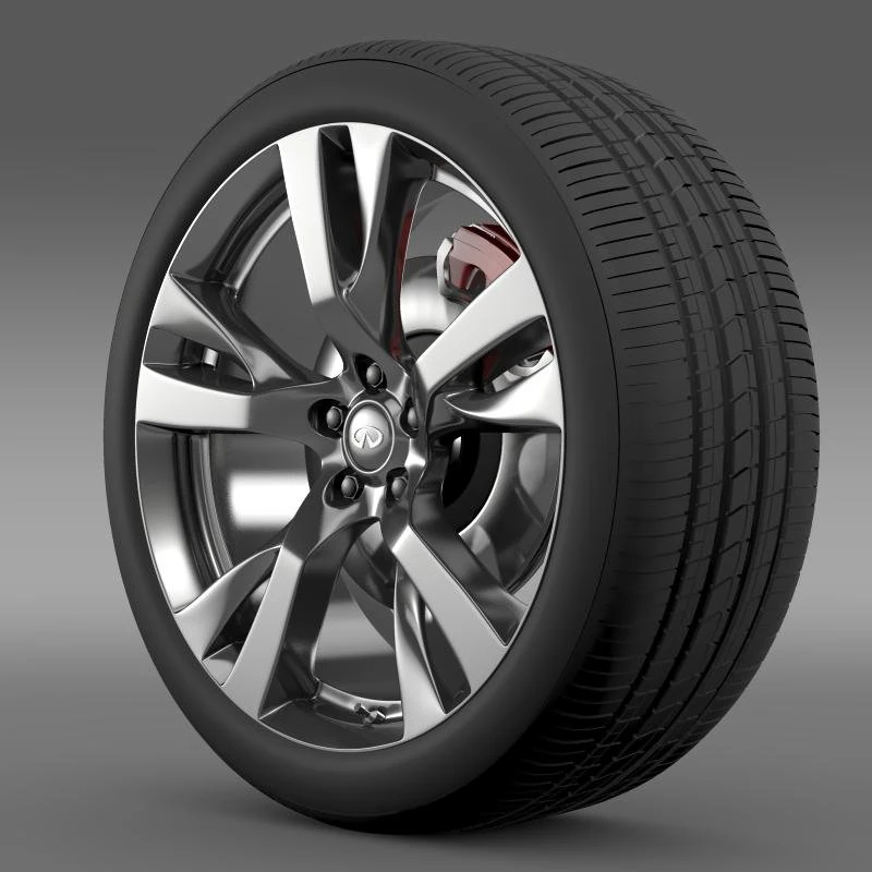 infiniti m wheel 3D Model .c4d .max .obj .3ds .fbx .stl .blend