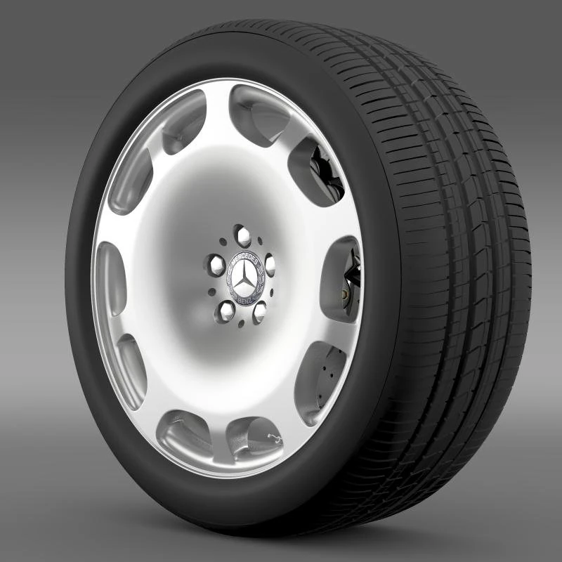 mercedes maybach wheel 3D Model .c4d .max .obj .3ds .fbx .stl .blend