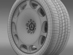 mercedes maybach wheel 3D Model