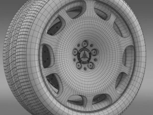 mercedes maybach wheel 3D Model