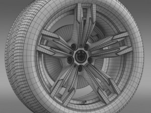 bmw m6 gran coupe wheel 3D 모델
