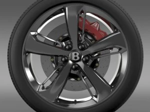 bentley continental gt speed 2015 wheel 3D Model