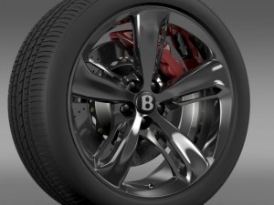 bentley continental gt speed 2015 wheel Modello 3D