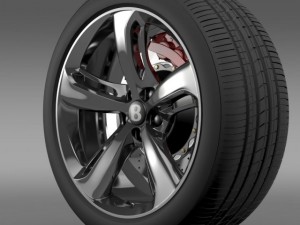bentley continental gt speed 2015 wheel Modello 3D