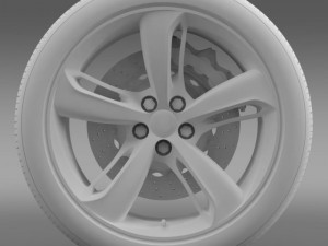 bentley continental gt speed 2015 wheel Modello 3D