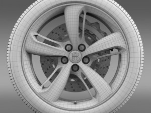 bentley continental gt speed 2015 wheel Modello 3D
