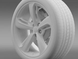 bentley continental gt speed 2015 wheel Modello 3D