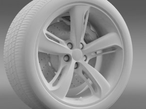 bentley continental gt speed 2015 wheel Modello 3D
