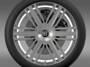 bentley continental gtc 2015 wheel 3D Model