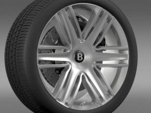 bentley continental gtc 2015 wheel 3D Model
