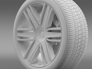 bentley continental gtc 2015 wheel 3D Model